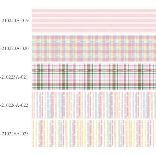 50 yards/lot) Hot sale 25mm 38mm plaid and stripe grosgrain ribbon