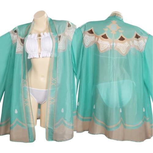 Genshin Impact - Venti/Barbatos Cosplay Costume Swimwear Cloak Outfits Halloween Carnival Suit