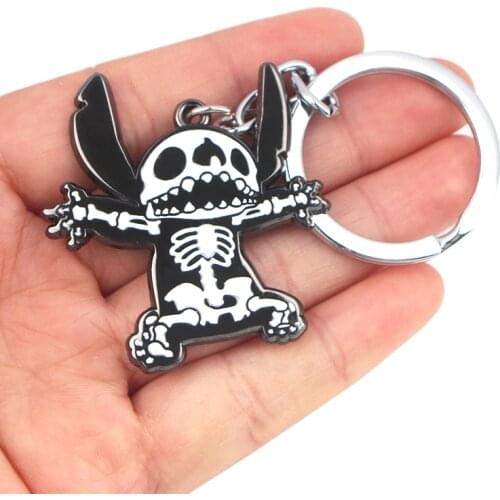 LT1120 funny Stitch Pendant Car Keychains backpack Key Chain Keyring Key Holder Woman Gifts Jewelry Anime Accessories
