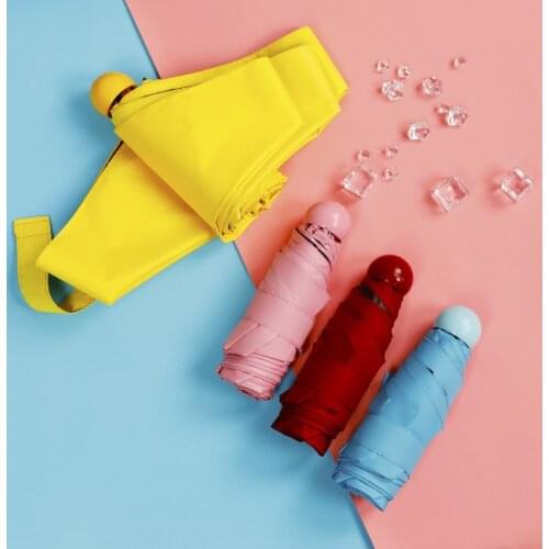 Mini Capsule Umbrella Womens UV Protection Umbrella Womens Waterproof Mens Sun Umbrella Convenient Girl Traveling Parasol Kid