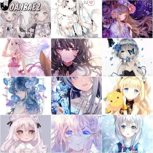 Anime Girl Diamond Painting Figures Cartoon Mosaic Kit Cross Stitch Embroidery 5D Diy Hand-Inlaid Wall Decoration Design