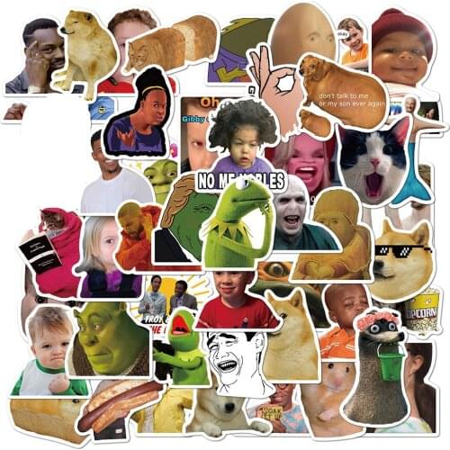 10/50pcs Hot Facial Expression Bags Graffiti Stickers Luggage Laptop Waterproof Cartoon Stickers Cute PVC Creative Stickers