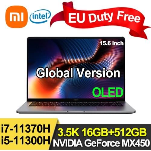 Xiaomi Laptop Pro 15 i7-11370H/i5-11300H MX450 OLED 3.5K Screen 15.6Inch 16GB+512GB 100% sRGB Office Notebook