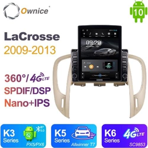 Ownice Android 10.0 Octa 8 Core Car Radio forBuick LaCrosse 2009 2010 2011 2012 2013 GPS Multimedia Stereo PlayerTesla Style 4G
