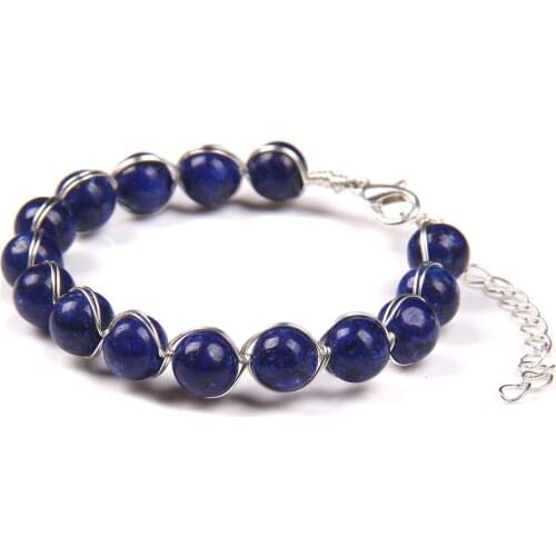 Handmade Braided Bracelet Natural Jade Stone Beads Bracelet Adjustable lapis lazuli Rose Quartzs Couple Bracelet for Women Men