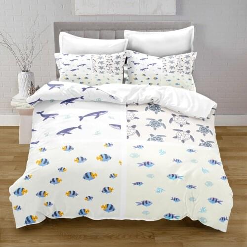 3D Printing Nordic Style Quilt Cover with Pillowcase Bedroom Decoration Queen Size Bedding Bedroom Set King Size Bed