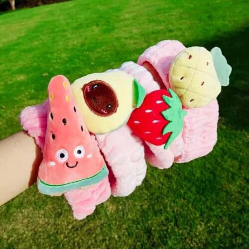 Cute Soft Coral fleece Headband for Women Girls Elastic Turban Headwrap Hairbands Pineapple Hair Band Headwear Hair Accessories