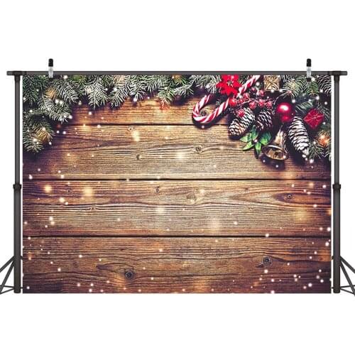 Christmas Themed Wooden Floor Backdrop Winter Christmas Party Banner Background Supplies Props Christmas Children Gifts Snow