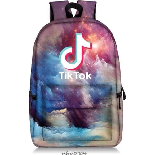 Schoolbag 3D Cartoon Tik Tok Printing Backpack Fashion Childrens Polyester Schoolbag Girls and Boys Traval Bag
