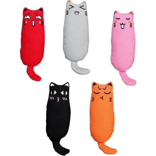 Rustling Catnip Toy Pet Supplies Kitten Teeth Cute Cat Plush Thumb Toy Molar Bite Resistant Cat Small Pillow Toy Pet Accessories