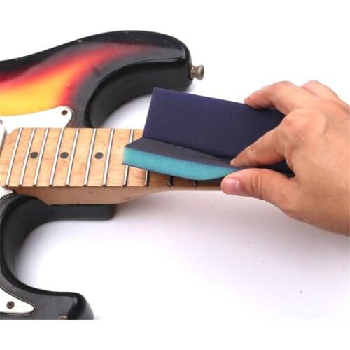Thin Double Side Polishing Sponge Sandpaper Filing Sponge Fretboard Fret String Luthier Tool for Guitar Fingerboard Random Color