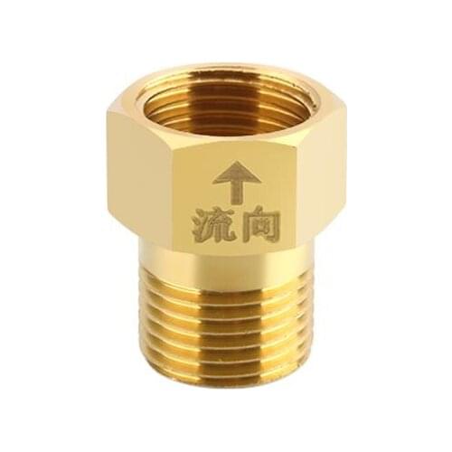 1 Pcs1/2'' 3/8'' Inner Outer Wire Gold Brass Fish Tank Connector Anti Back Flow One Way Water Pipe Fittings Adapter