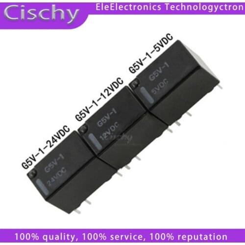 1PCS Omron G5V-1 5VDC 12VDC 24VDC 6Pin SPDT Mini Signal Relay G5V-1-5VDC G5V-1-12VDC G5V-1-24VDC 5V 12V 24V