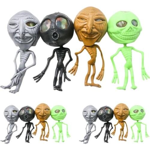 12pcs Decompress Vent Toys Luminous Alien Antistress Relieve Gadget Toys Squeeze Soft Cute Funny Jokes Prank Gift For Adult Kids