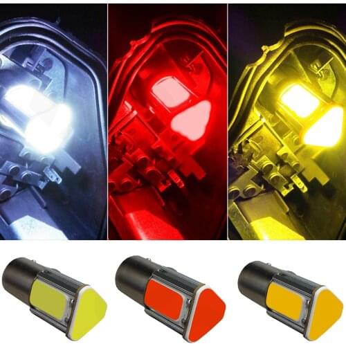2Pcs P21W COB Car Signal Light Rear Tail Warning Stop Parking Lamp Running Light Bulb Car Lamp Accessories For Van SUV Taxi