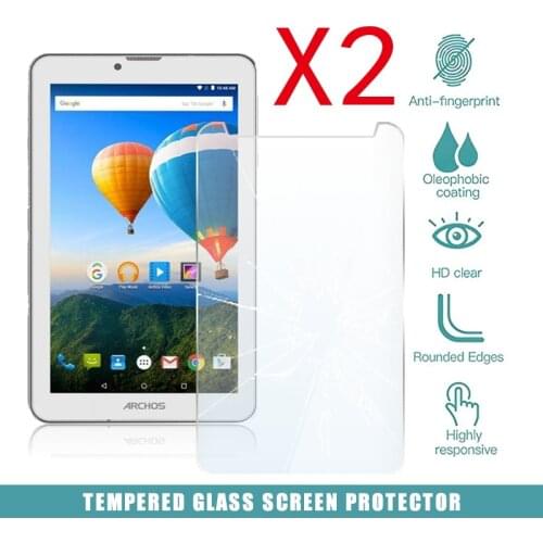 2Pcs Tablet Tempered Glass Screen Protector Cover for Archos 70 Xenon Full Screen Coverage Explosion-Proof Tempered Film