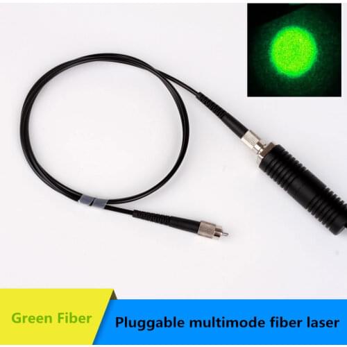 200um Multimode 520nm 10~80mW Green Fiber Coupled Laser FC Connector Pluggable Laser Module