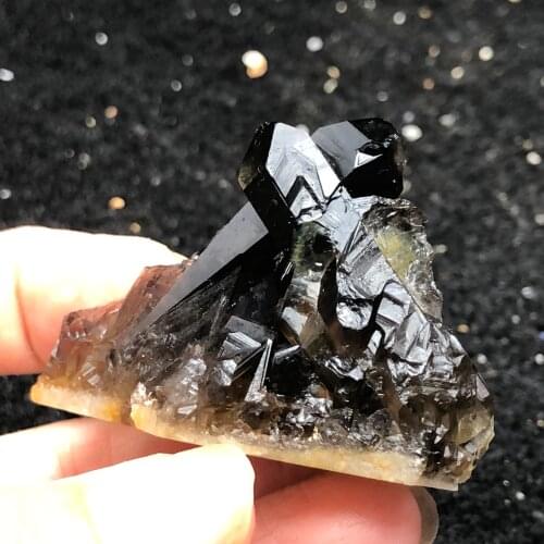 30.2gNatural crystal tea Topaz rough smoky crystal Obelisk aura healing round vein home decoration1PC
