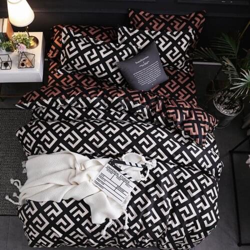 30Black DuvetCover Set Bed Linens Pillowcase 3pcs Bedding Set,Comforter/Quilt/Blanket case Twin Queen King double single Bedding