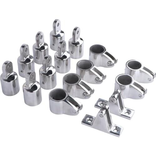 316 Stainless Steel 4-Bow Bimini Top Boat Stainless Steel Fittings Marine Hardware Set Boat Parts Accessories marine - 16 piece