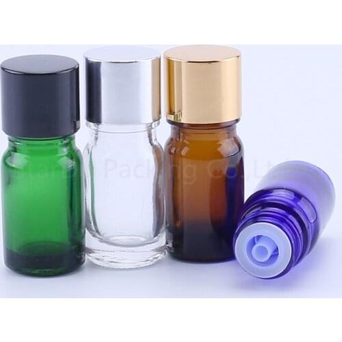 5ml Glass Bottles Empty Bottle For Essential Oil Perfume Liquid Holder Bottles + Cap Portable