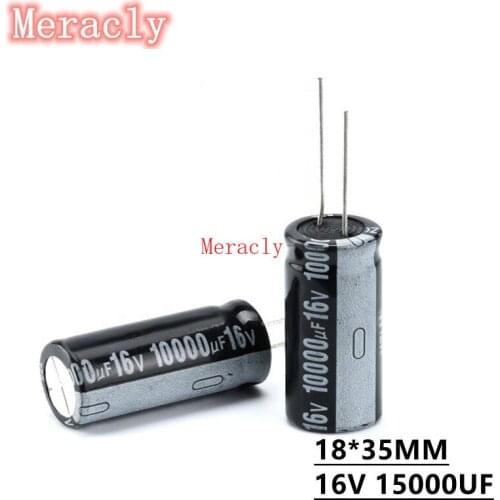 5pcs 16V 15000UF low ESR/impedance high frequency aluminum electrolytic capacitor 20% long life and high temperature resistance