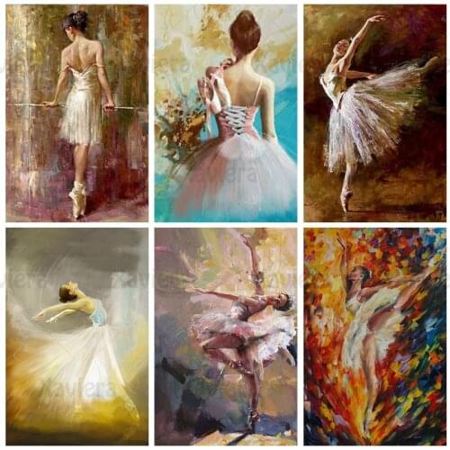 5D Diy Diamond Painting Ballerina Dancer Full Square Drill Embroidery Mosaic Rhinestone Cross Stitch Kit Home Decoration Artwork