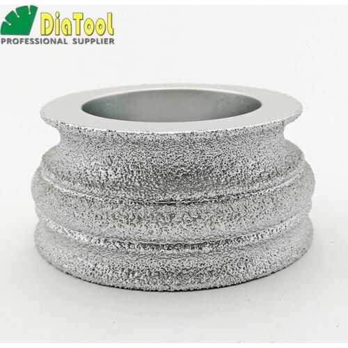 DIATOOL Dia75mmX35mm Diamond Profile Grinding Wheel For Stone, Vacuum Brazed Diamond Grinding Wheel