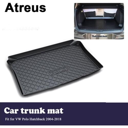 Atreus Car Trunk Cargo Floor Liner Tray Mat Blanket For VW Polo Hatchback 2004 2005 2006 2007 2008 2009 2010 2011-2017 2018