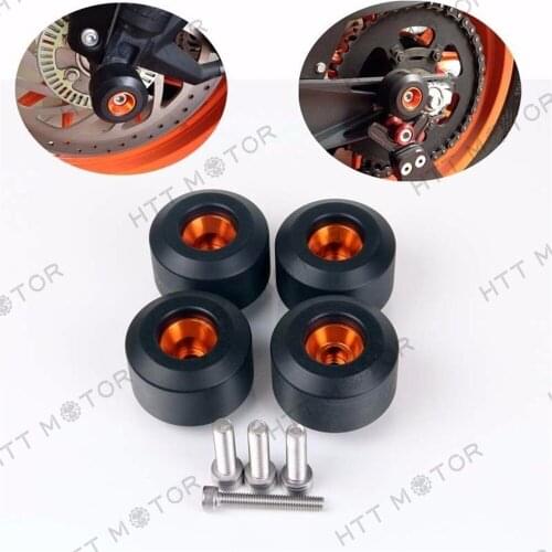 Free shipping motorcycle parts Slider Frame Front Rear Fork Wheel Crash Protector For KTM RC 125 200 390 Duke