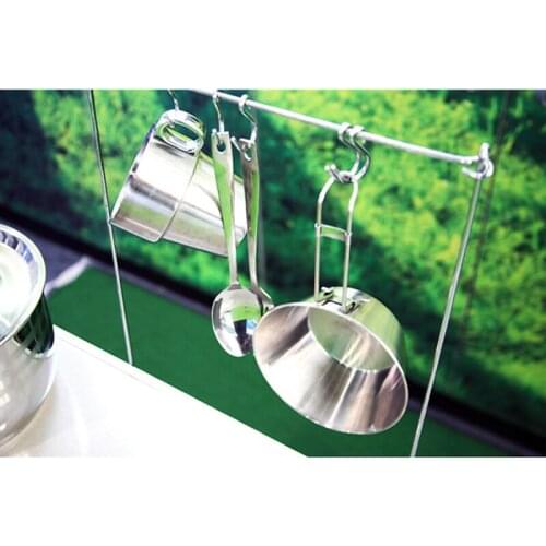 Bowl With Foldable Handle For Outdoor Camping Supplies Hiking Backpacking Picnic Stainless Steel Bowl Tableware