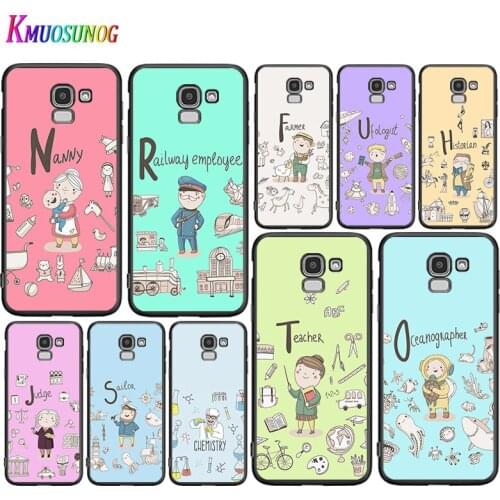 Cartoon Profession Teacher For Samsung Galaxy J8 J7 Duo J6 J5 Prime J4 Plus J3 J2 Core 2018 2017 2016 Phone Case Cover