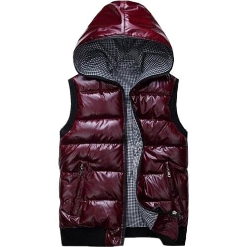 Black Down Cotton Clothes Womens Hooded Waistcoat 2021 Autumn Winter Sleeveless Jacket Fashion Plus Size Coat Female Vest