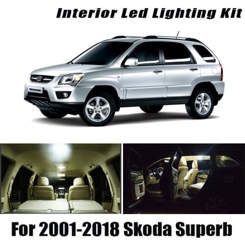 For Skoda Superb 1 2 3 MK1 MK2 MK3 Sedan Estate 2001-2017 2018 Vehicle LED Interior Light Kit Canbus Car Lighting Accessories