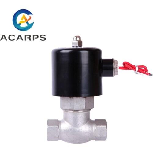1/2" High Temperature Stainless Steel Steam Solenoid Valve Normally Closed Two Way Internal Thread Solenoid Valve 220V 24V 12V