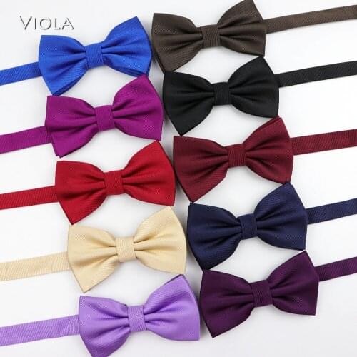 Colorful Solid Classic Polyester Bowtie Men Fashion Butterfly Unisex Tuxedo Daily Party Business Bow Tie Stylish Formal Casual