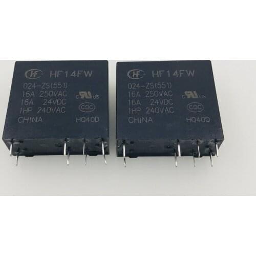 HF14FW-024-ZS JQX-14FW-024-ZS 16A 250VAC relays