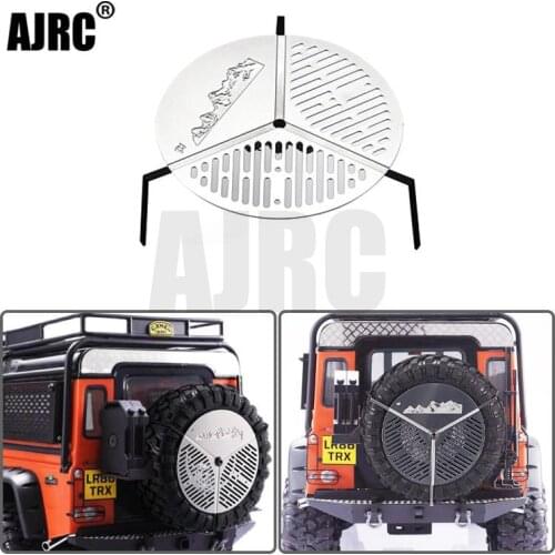 Stainless steel spare tire cover/spare tire frame for 1/10 simulation climbing car AXIAL SCX10 TRX4 TRX6 YIKONG