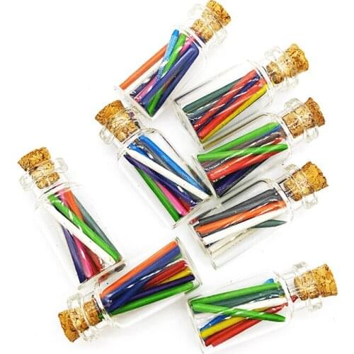 Dollhouse 1 Bottle 1/12 Scale Mini Writable Colored Crayons for Doll House Stationery Accessories