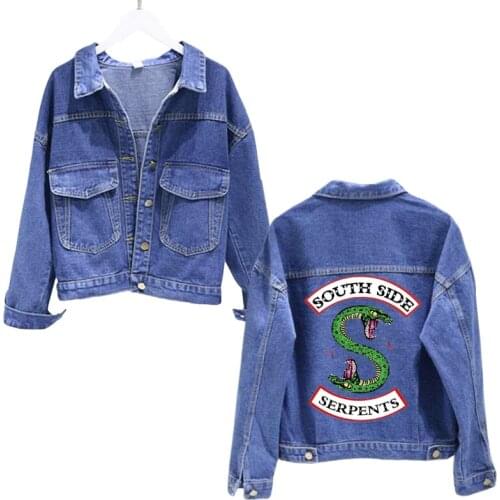 River Valley Town jacket Riverdale jacket Southside Snake Riverdale New Real Jacket, Denim Blue Jughead Jones Cole