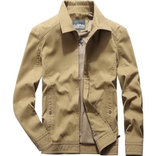 2020 Autumn businessmen pure cotton jacket coat turn down collar long sleeves zipper outfit embroidery casual blouse mens tops4X