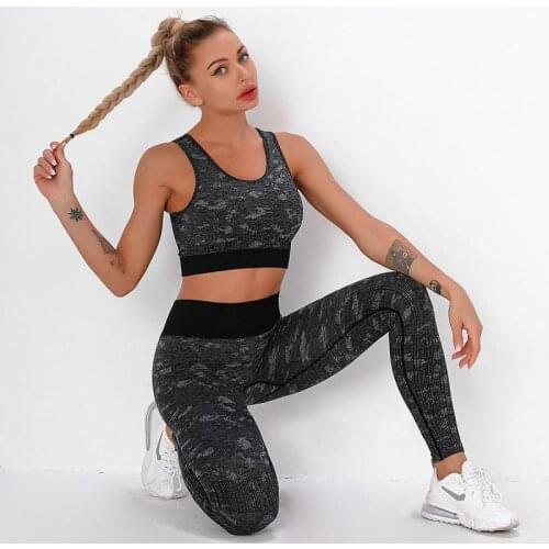 CHRLEISURE Activewear Push Up Suit Workout for Women Sport Bras Fitness High Waist Leggings Butt Lift Leggings Sport Femme