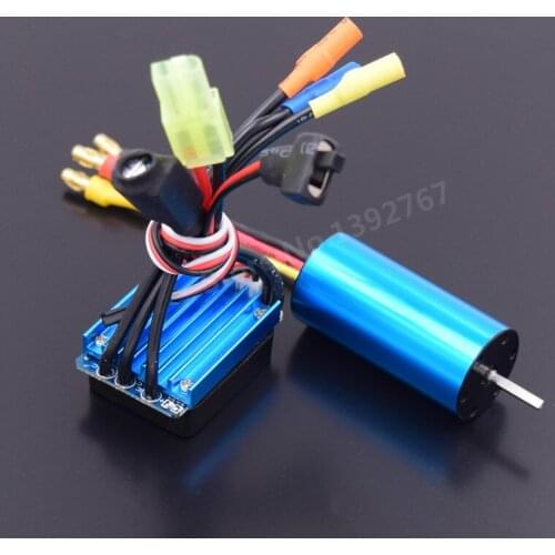 RC Powerful Brushless Modification Kit 2040 Brushless Motor 4800KV & 35A ESC SBEC For 1/18 Scale Models Electric Monster Truck