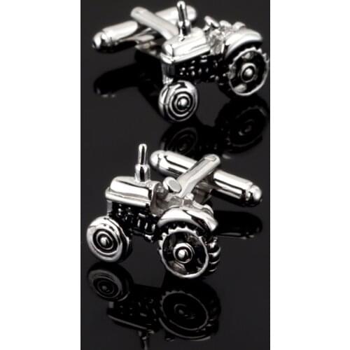 XK340 iGame Men Jewellery Tractor Cufflinks Wholesale&retail Silver Color Copper Farm Vehicle Design Best Gift For Men