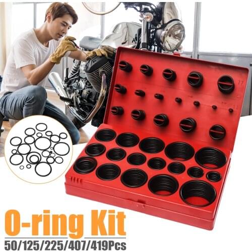 419Pcs Assorted O Ring Rubber Seal Assortment Set Kit Garage Plumbing With Case for General Plumbers Mechanics Workshop