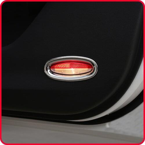 2Pcs/Set Car ABS Front Inner Door Lights Cover Trim Interior Door Lamps Sticker for Renault Koleos for Samsung QM6 2017 2018