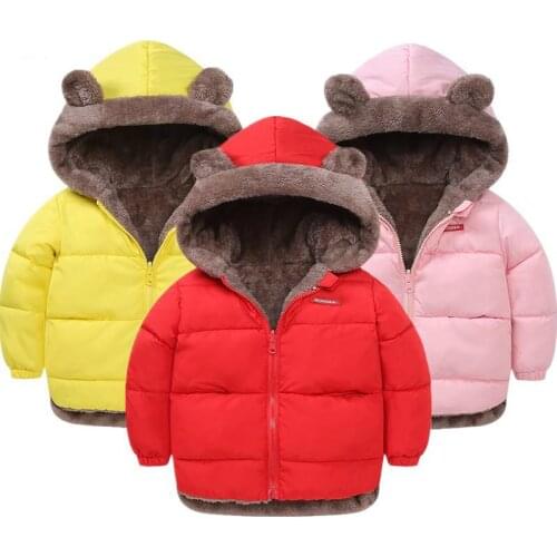Baby Clothes Winter Children Jacket for Girls Toddler Cotton Padded Coat Thickened Boys Jackets Hooded Infant Outerwear 2020 New
