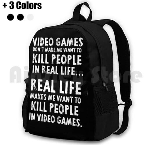 Real Life Makes Me Wanna Outdoor Hiking Backpack Riding Climbing Sports Bag Buzz Cool Kids Designer Geek Geeky Math Nerd Parody
