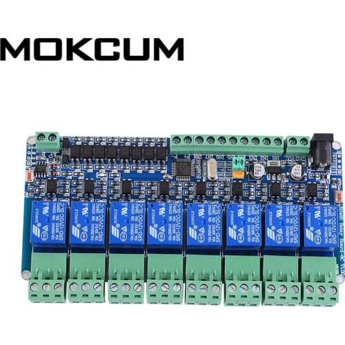 RS485 Modbus-RTU 12V 8Bit Relay Module relay 8-Channel Switch Controller relay 12v relais 12v for Arduino aliexpress