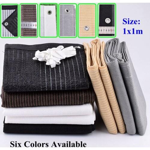 1x1m Anti-UV Shading Net Home Courtyard Balcony Fence Safety Net Succulent Plant Cover Shelter Sunshade Net 6 Colors Available